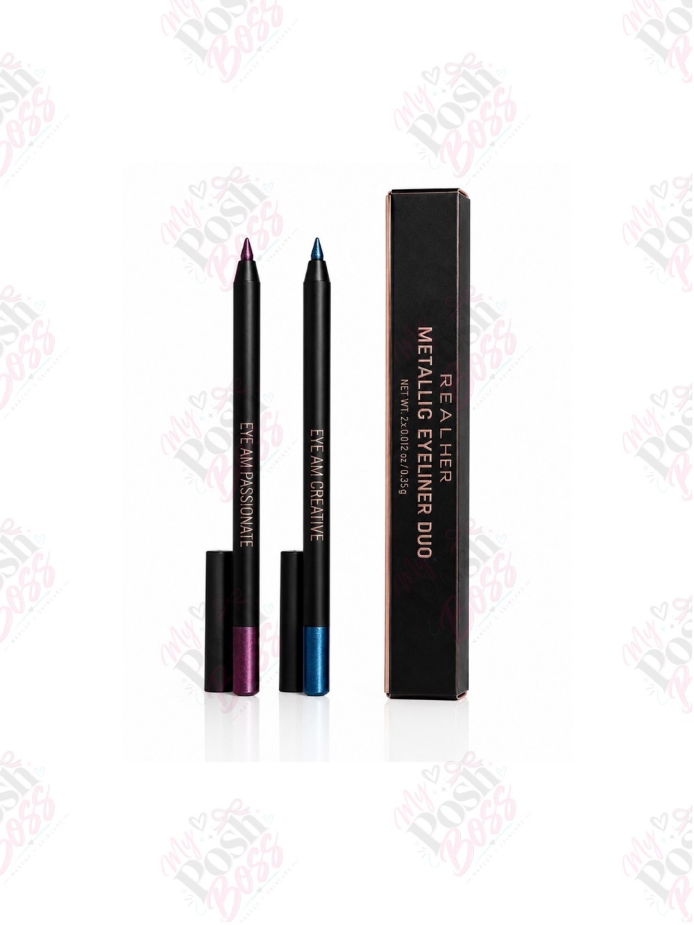 3/$30 RealHer Metallic Eyeliner Duo — Metallic Bronze and Metallic Teal